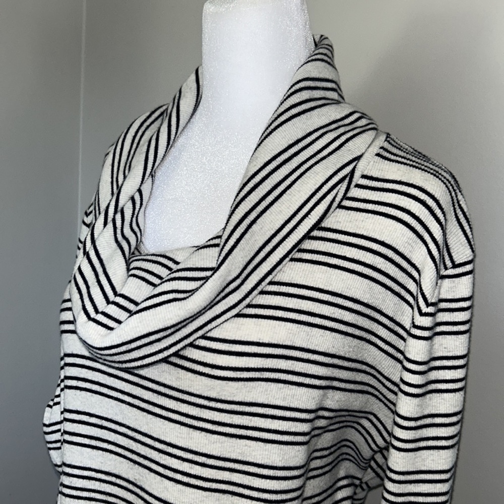 T by Talbots Striped Cowl Neck Top Size 2X - Picture 3 of 10